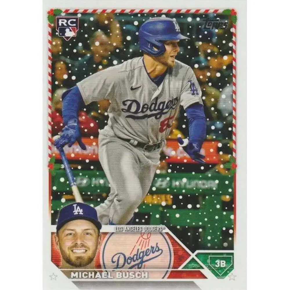 2023 Topps Holiday Michael Busch RC H130 Los Angeles Dodgers
